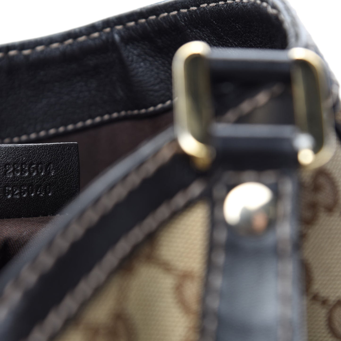 Monogram Large New Ladies Web Hobo Dark Brown