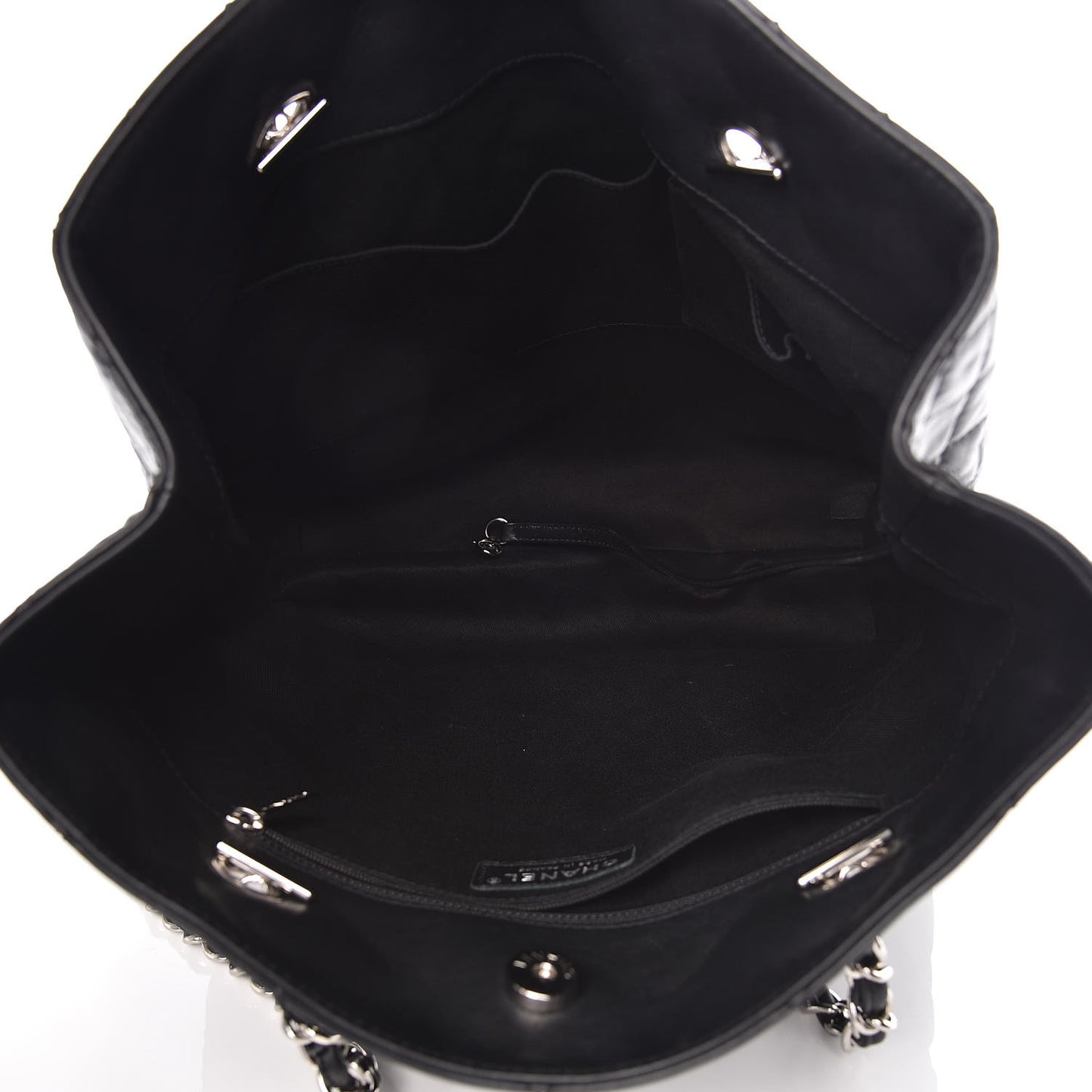 Calfskin Quilted In The Business North South Tote Black