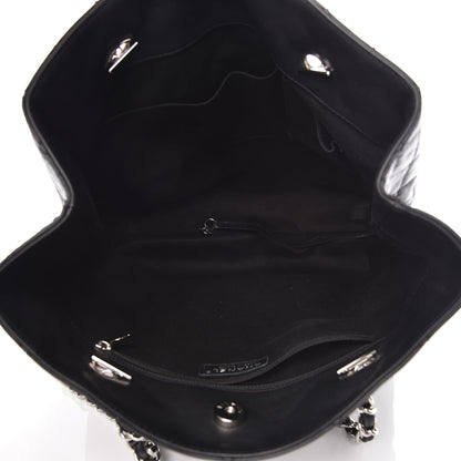 Chanel Calfskin Quilted In The Business North South Tote Black 7 of 9