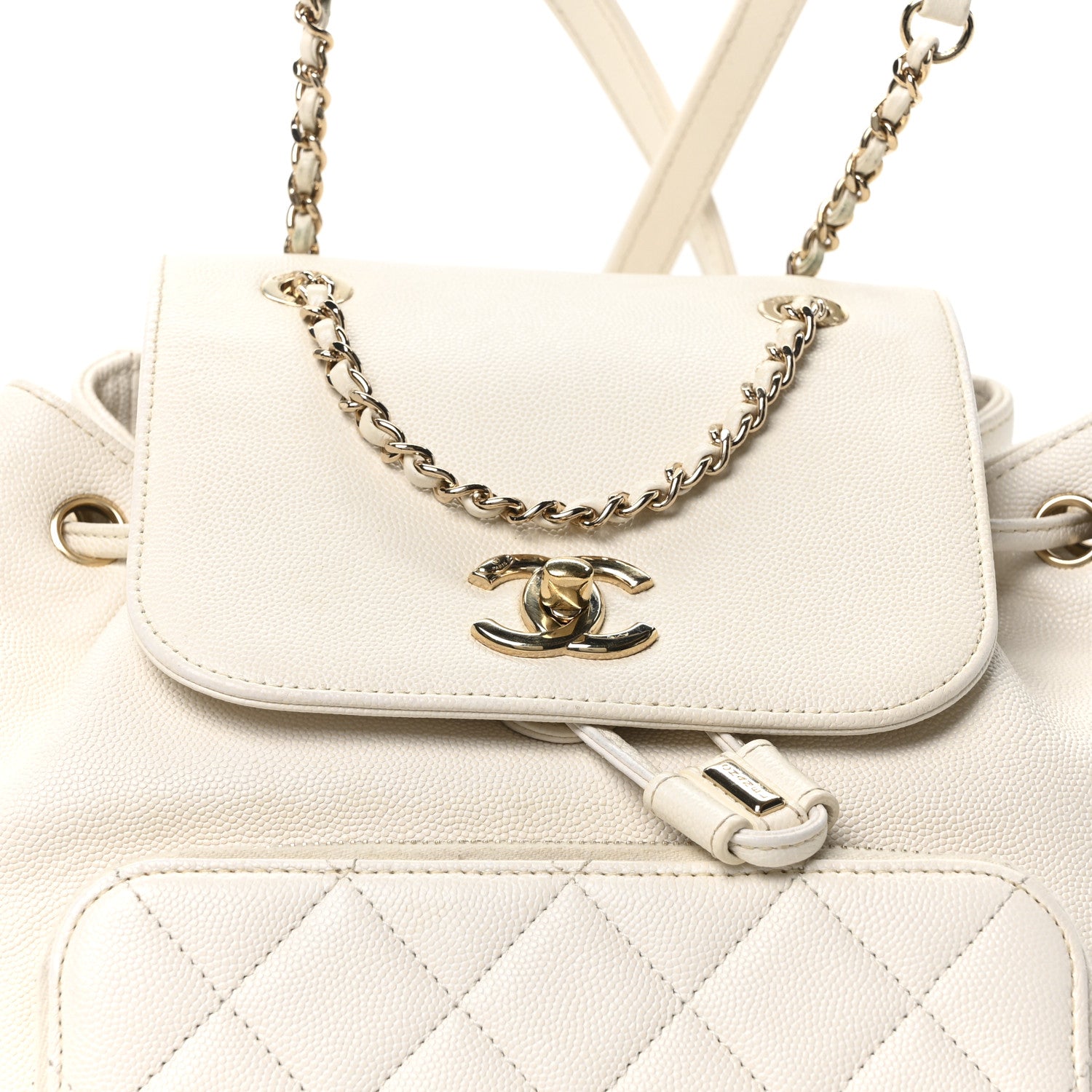 Chanel Caviar Quilted Business Affinity Backpack White 8 of 10