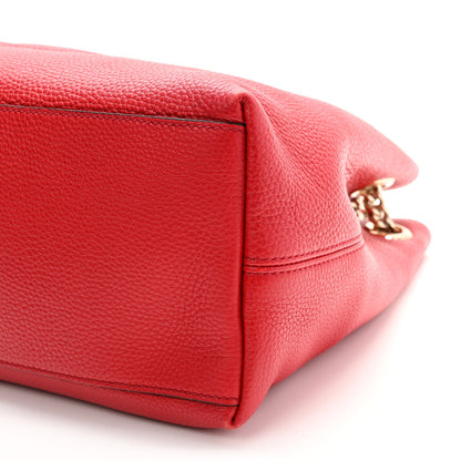Gucci Cellarius Calfskin Medium Soho Chain Shoulder Bag Vibrant Red 9 of 11