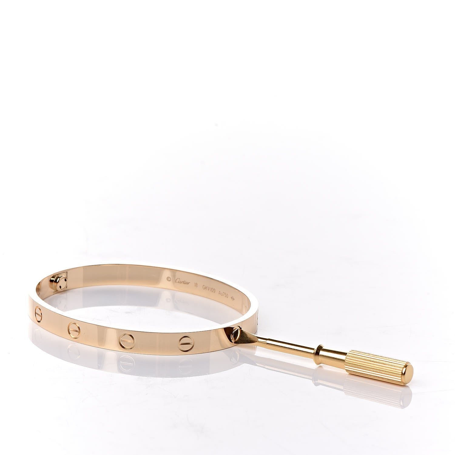 Cartier 18K Yellow Gold LOVE Bracelet 18 4 of 6