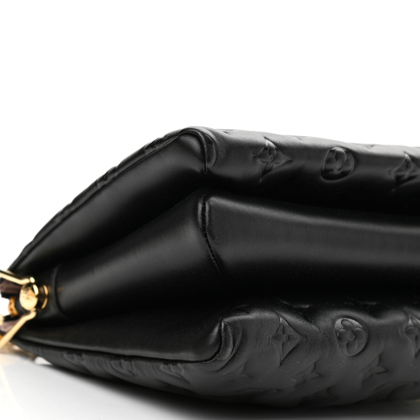 Lambskin Embossed Monogram Coussin PM Black