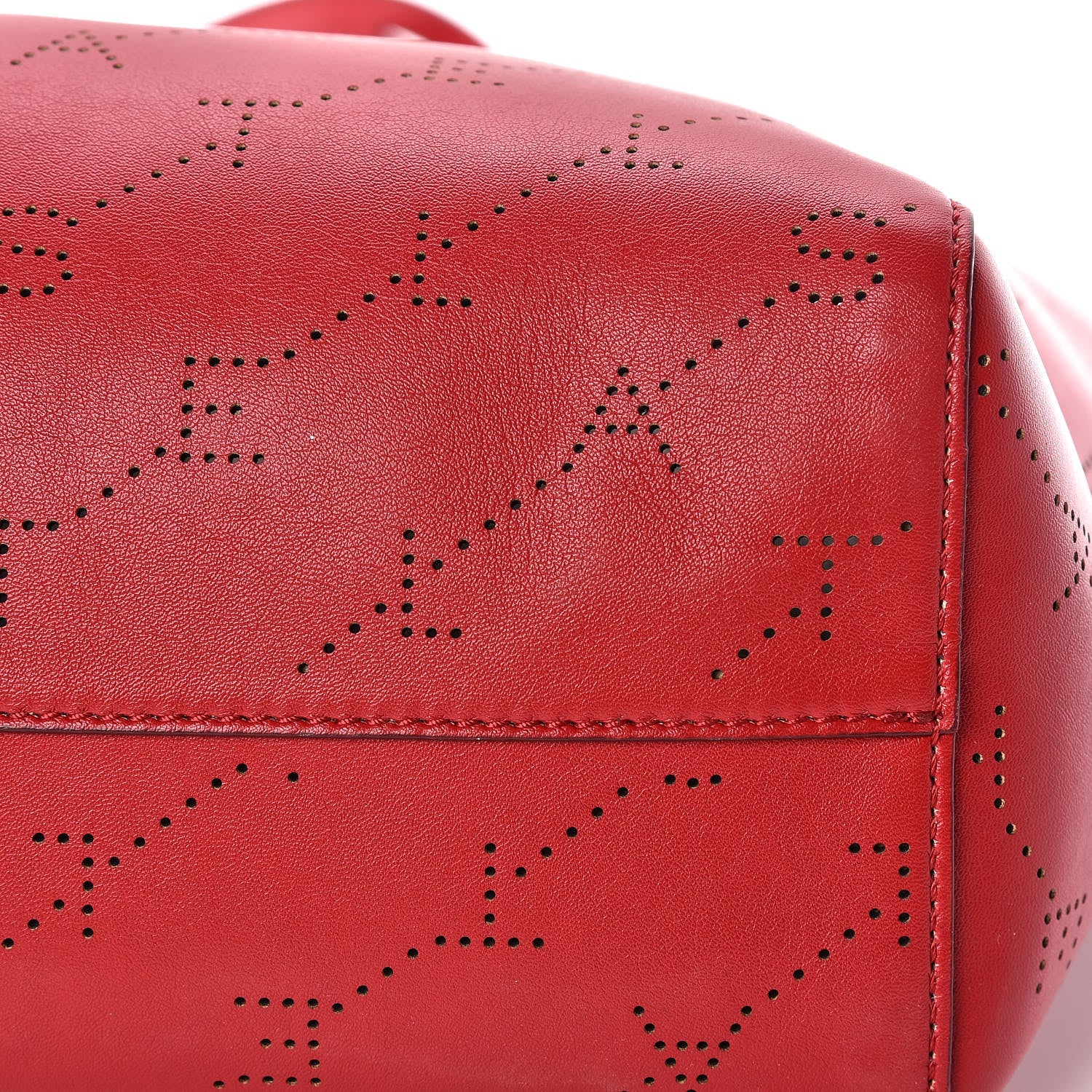 Stella McCartney Eco Alter Nappa Perforated Logo Tote Red 13 of 14