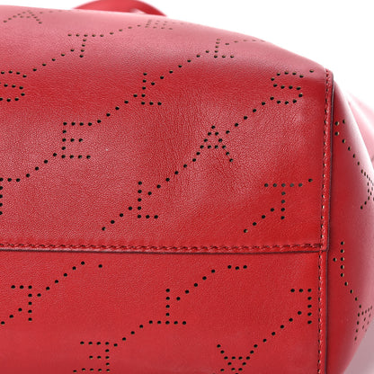 Stella McCartney Eco Alter Nappa Perforated Logo Tote Red 13 of 14