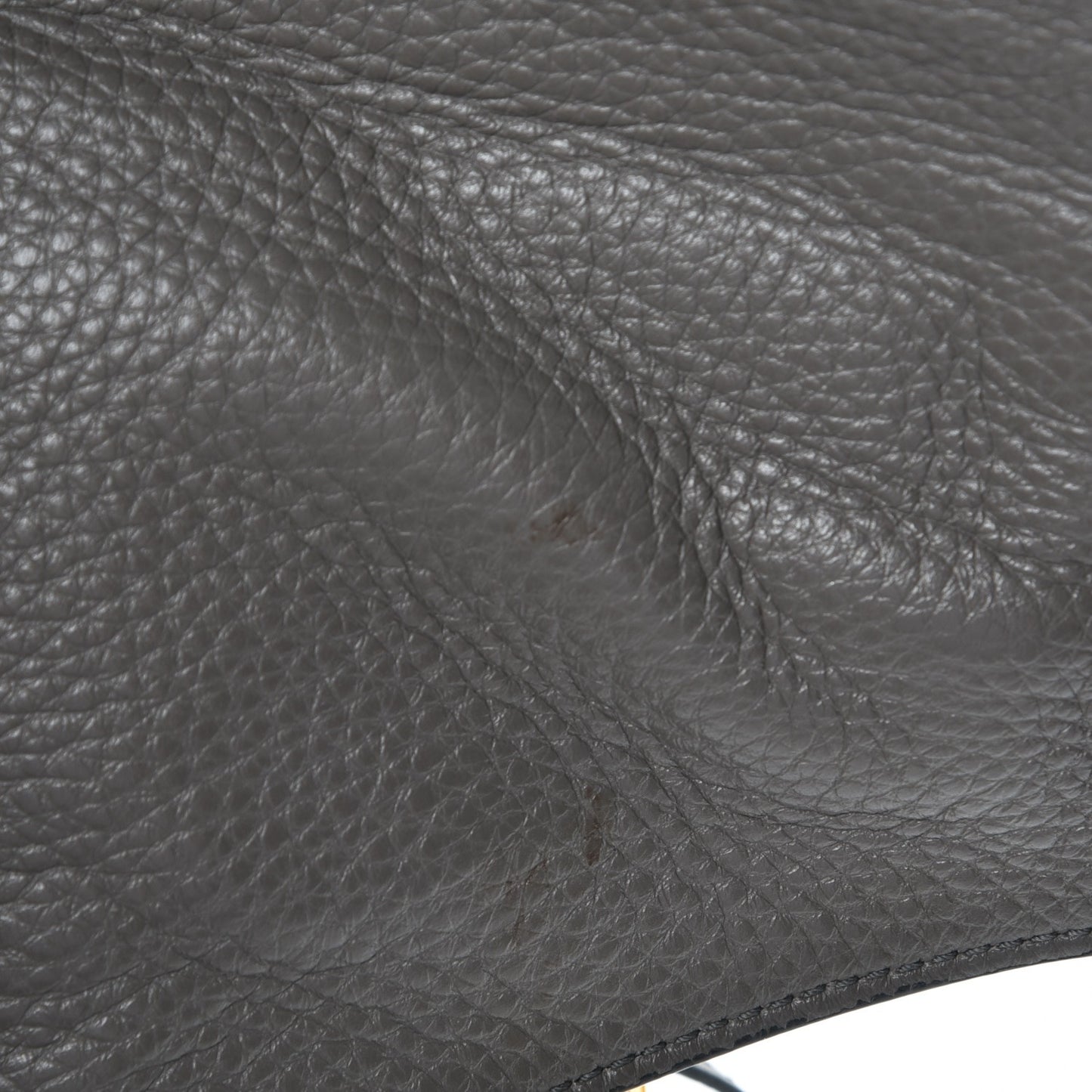 Pebbled Calfskin Alix Zip Hobo Dark Gray