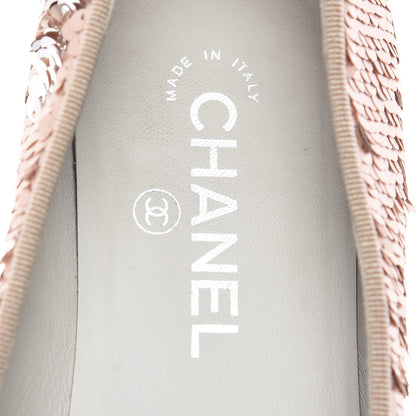 Chanel Sequin CC Moccasin Loafers 39 Pink 9 of 16