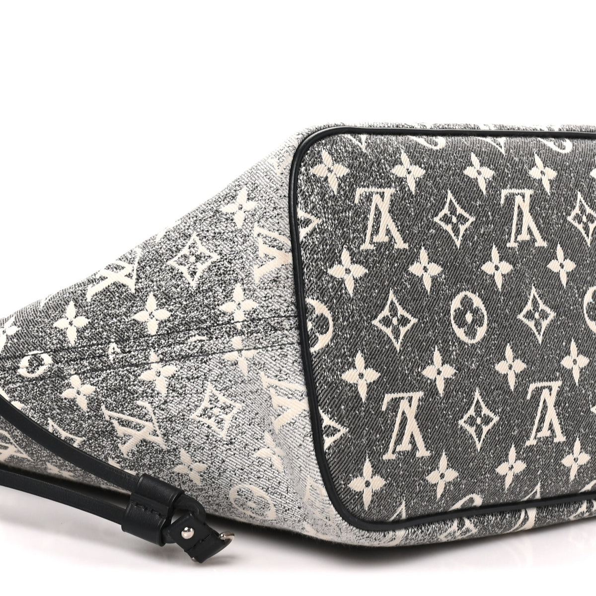 Louis Vuitton Denim Monogram Jacquard Neverfull MM Grey 9 of 11