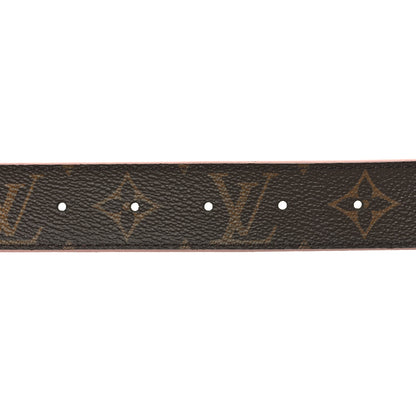 Louis Vuitton Calfskin Monogram 30mm LV Initiales Reversible Belt 90 36 Rose Ballerine 3 of 6