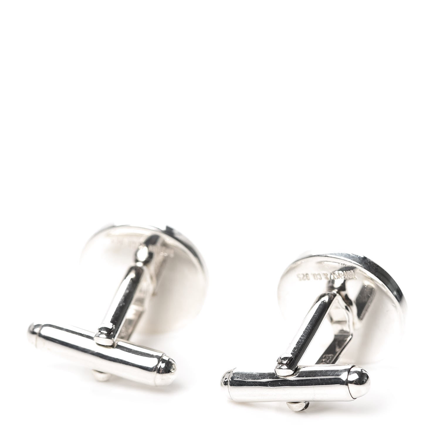 Tiffany Sterling Silver Round Cufflinks 3 of 4