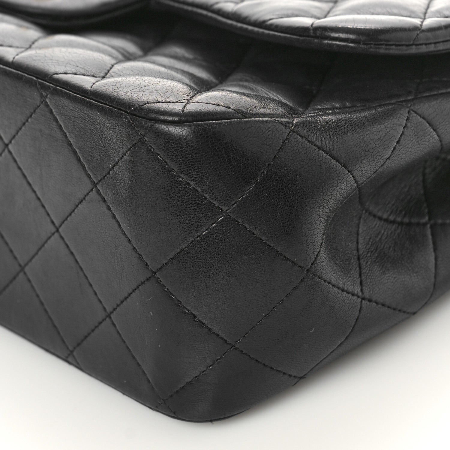 Chanel Lambskin Quilted Jumbo Double Flap Black 9 of 11