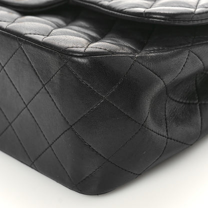 Chanel Lambskin Quilted Jumbo Double Flap Black 9 of 11