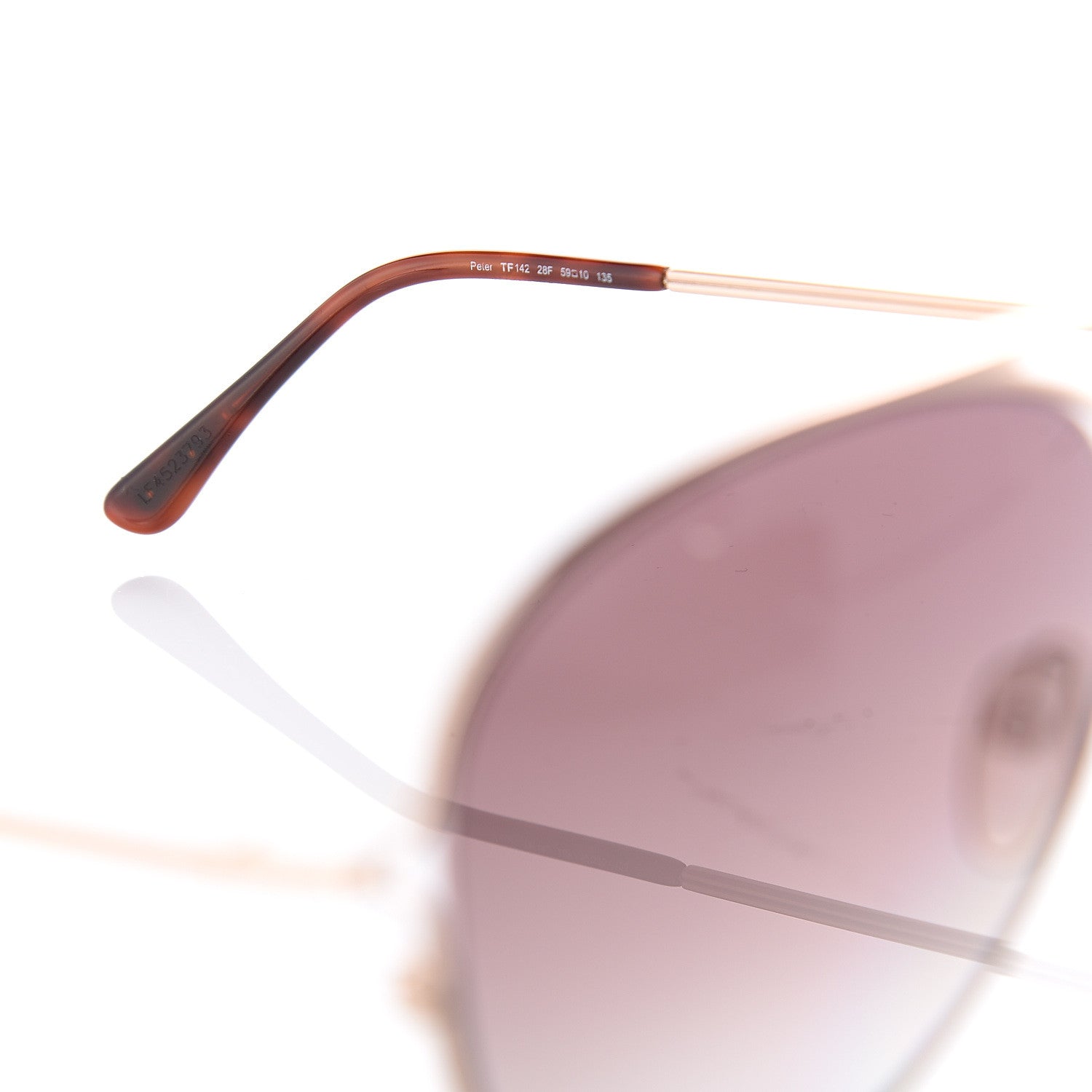 Tom Ford Peter Aviator Sunglasses TF142 Pink Gold 5 of 8
