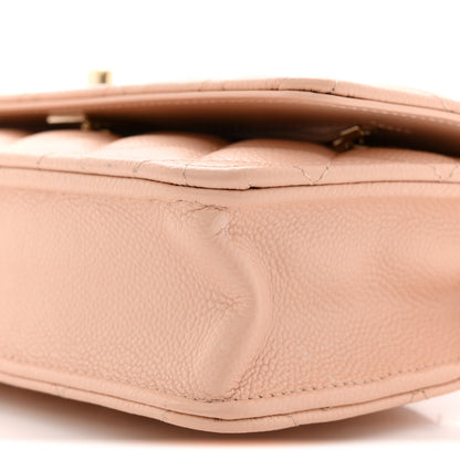 Chanel Caviar Quilted CC Turnlock Wallet On Chain WOC Beige 10 of 12