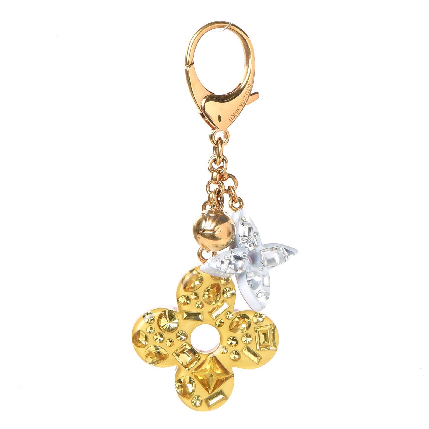 Resin Strass Glam Flower Bag Charm Multicolor