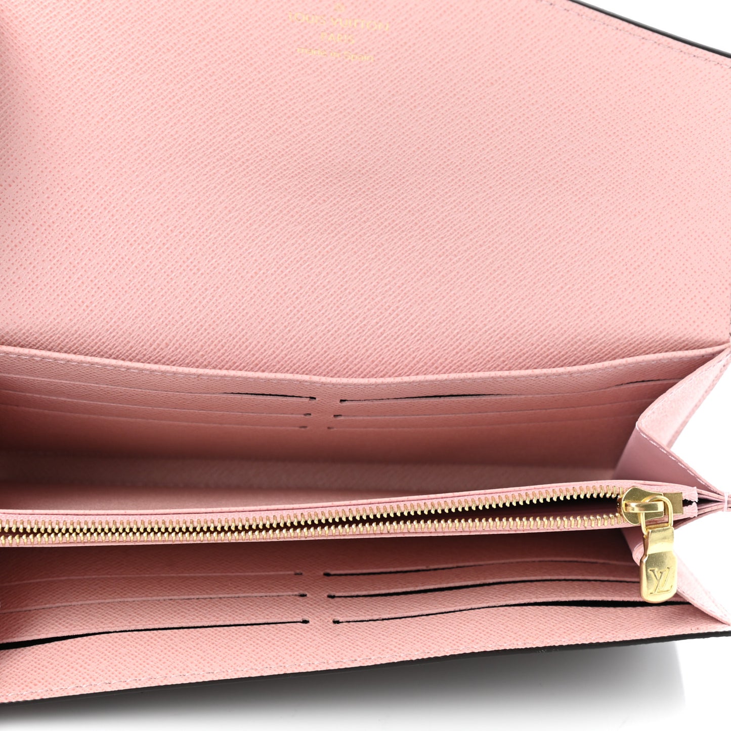 Damier Ebene Sarah Wallet NM Rose Ballerine