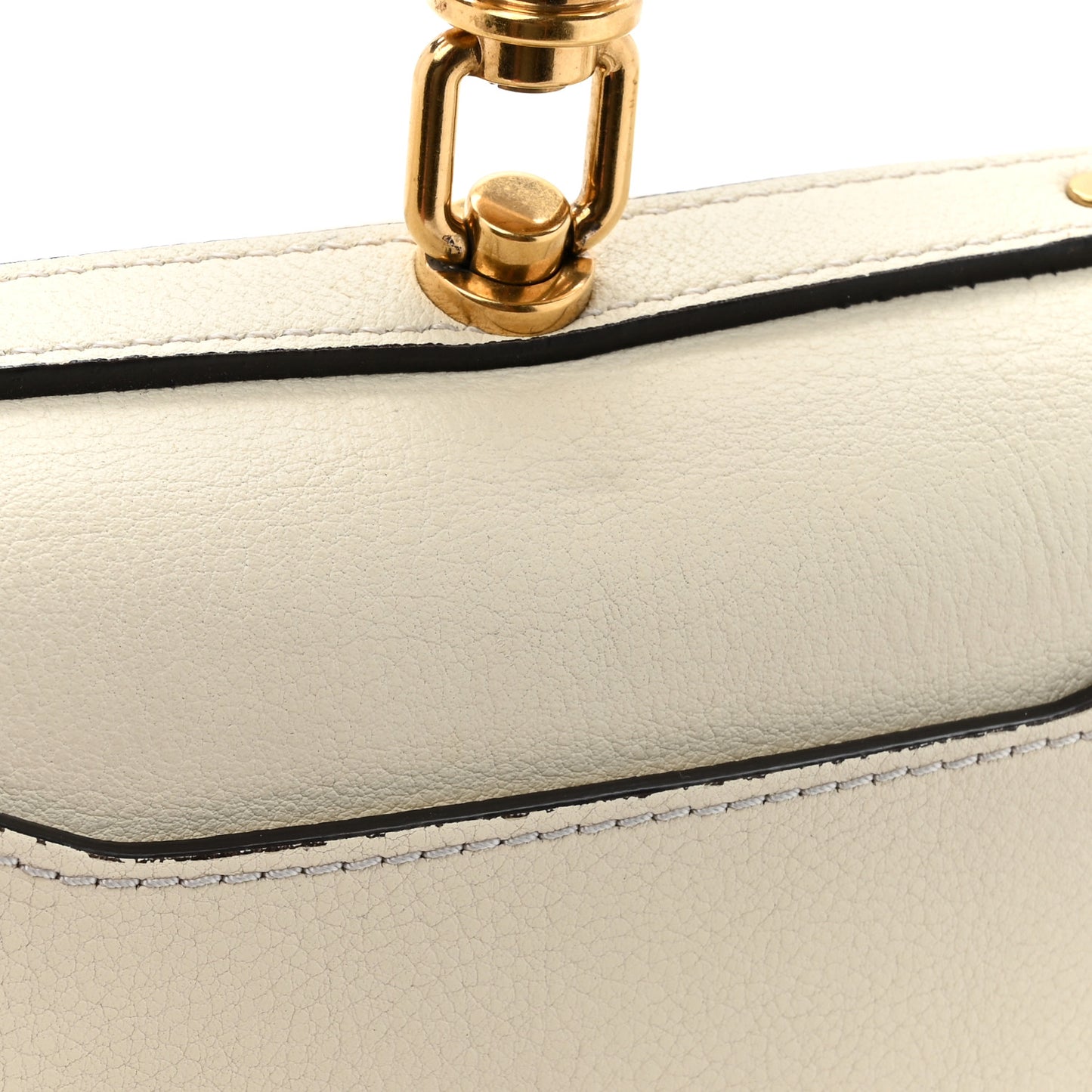Calfskin Suede Small Nile Bracelet Bag Off White