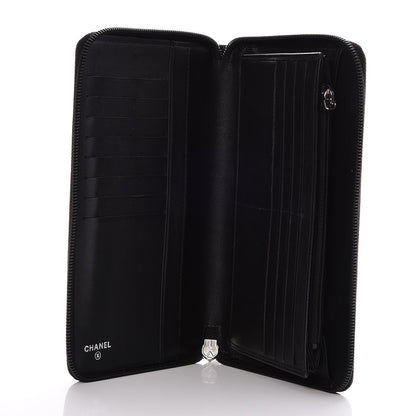 Chanel Caviar Large Timeless CC Zip Around Organizer Wallet Black 5 of 9