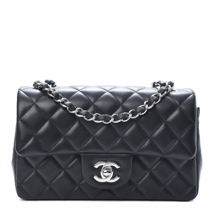Chanel Lambskin Quilted Mini Rectangular Flap Black 1 of 11