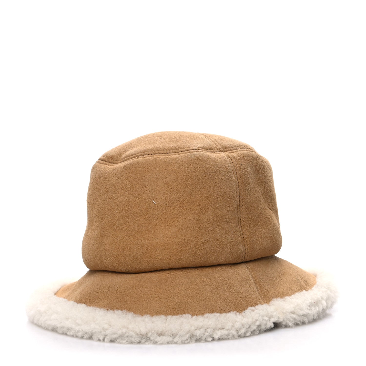 Christian Dior Suede Shearling Bucket Hat 58 Beige 1 of 8