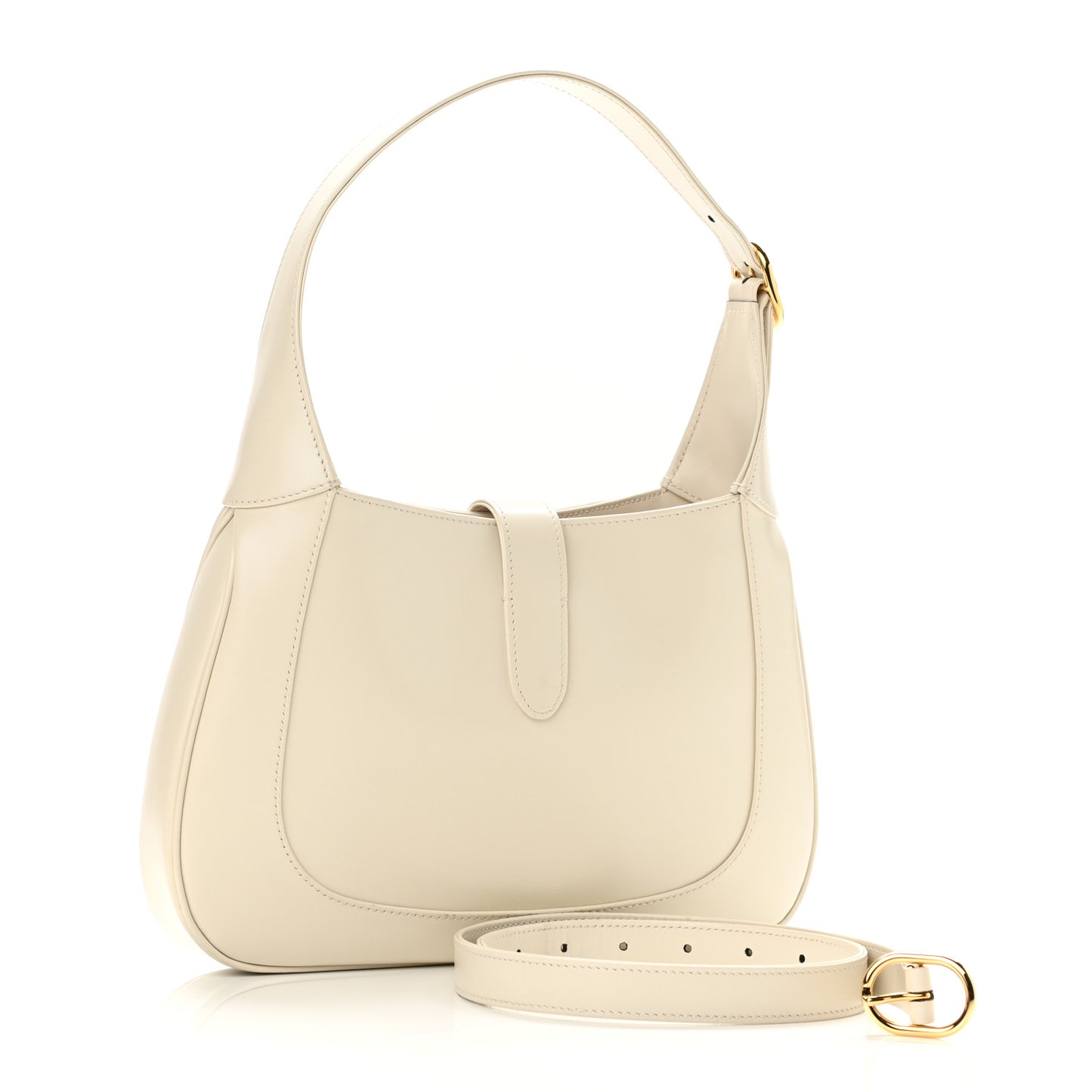 Boarded Dyana Lux Calfskin Small Jackie 1961 Hobo Mystic White