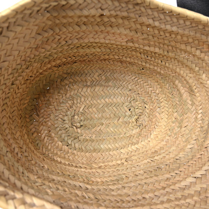 Chloe Raffia Smooth Calfskin Medium Sense Basket Black 5 of 9