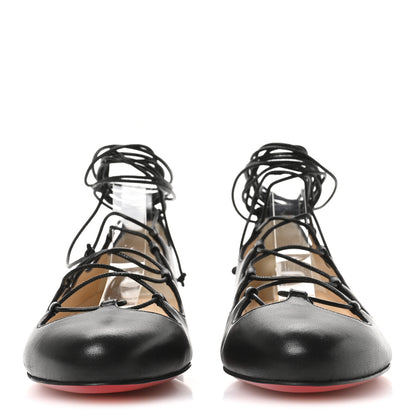Christian Louboutin Shiny Nappa Mary Scott Flats 37 Black 3 of 8