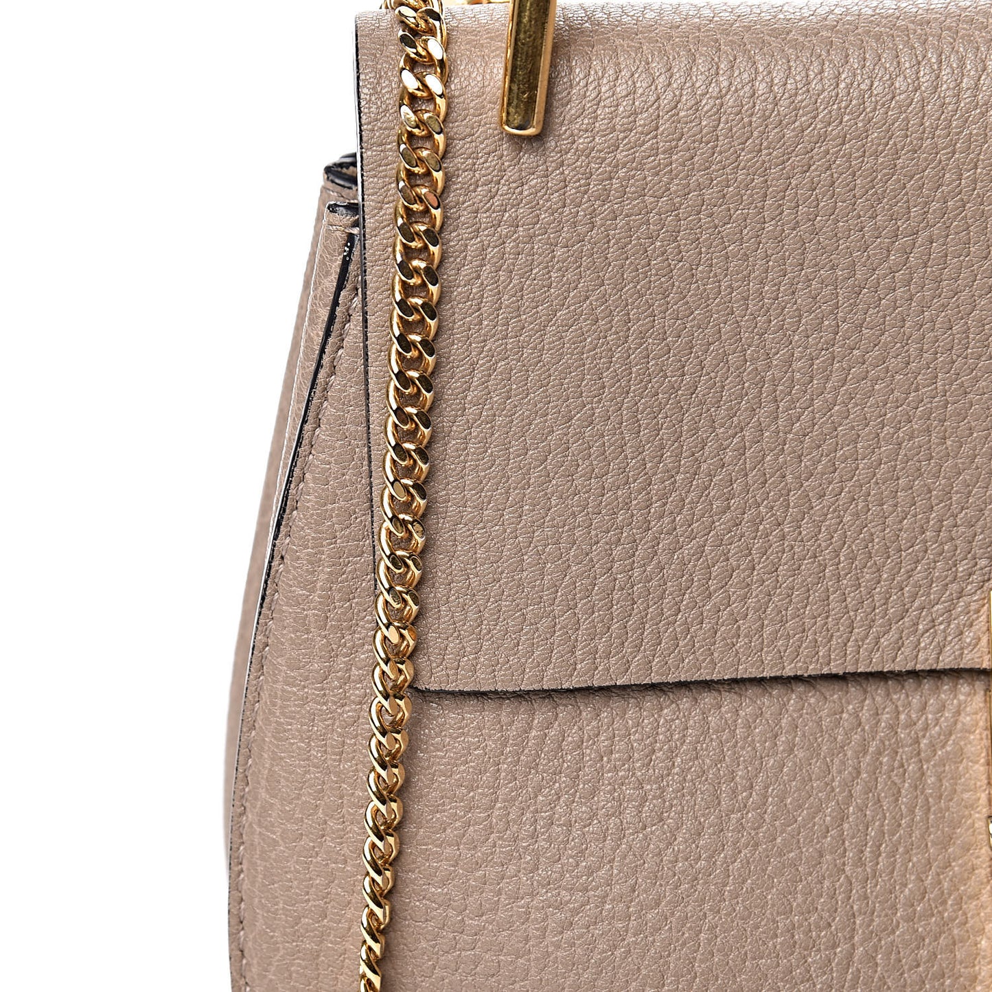 Grained Lambskin Drew Shoulder Bag Motty Grey