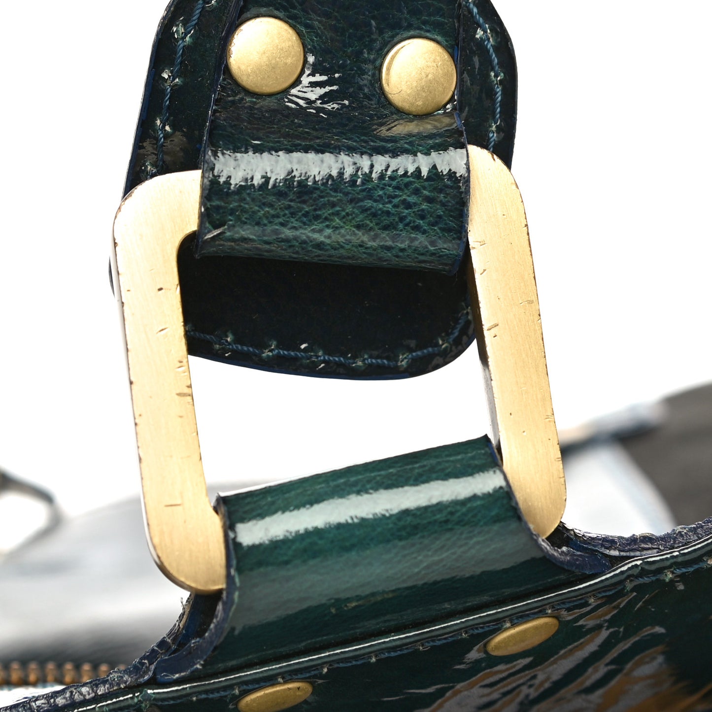 Patent Suede Mona Tote Green