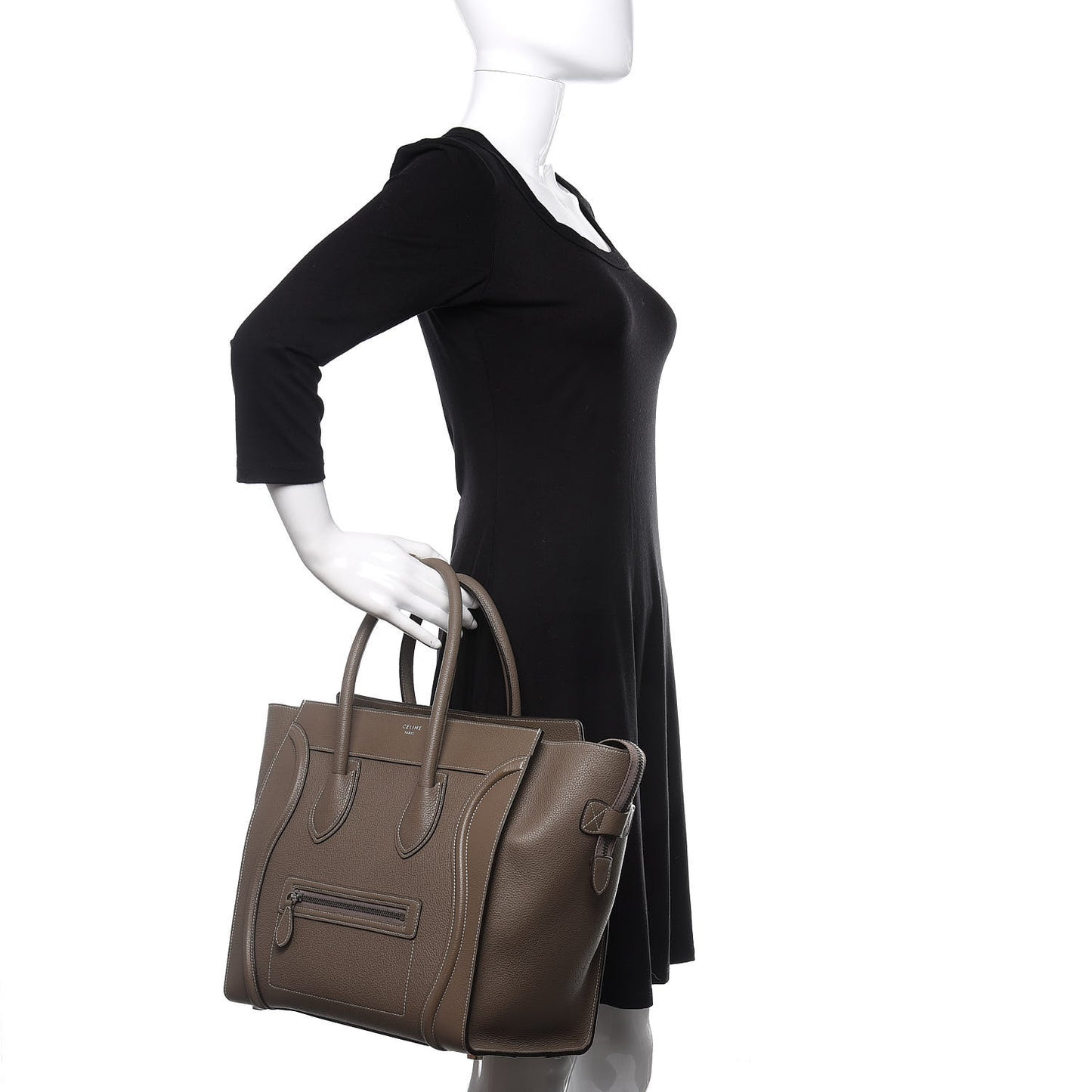 Drummed Calfskin Mini Luggage Souris