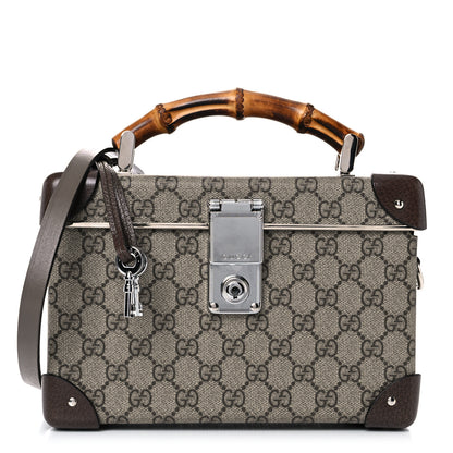 Gucci GG Supreme Monogram Globe-Trotter Beauty Case Brown 1 of 15