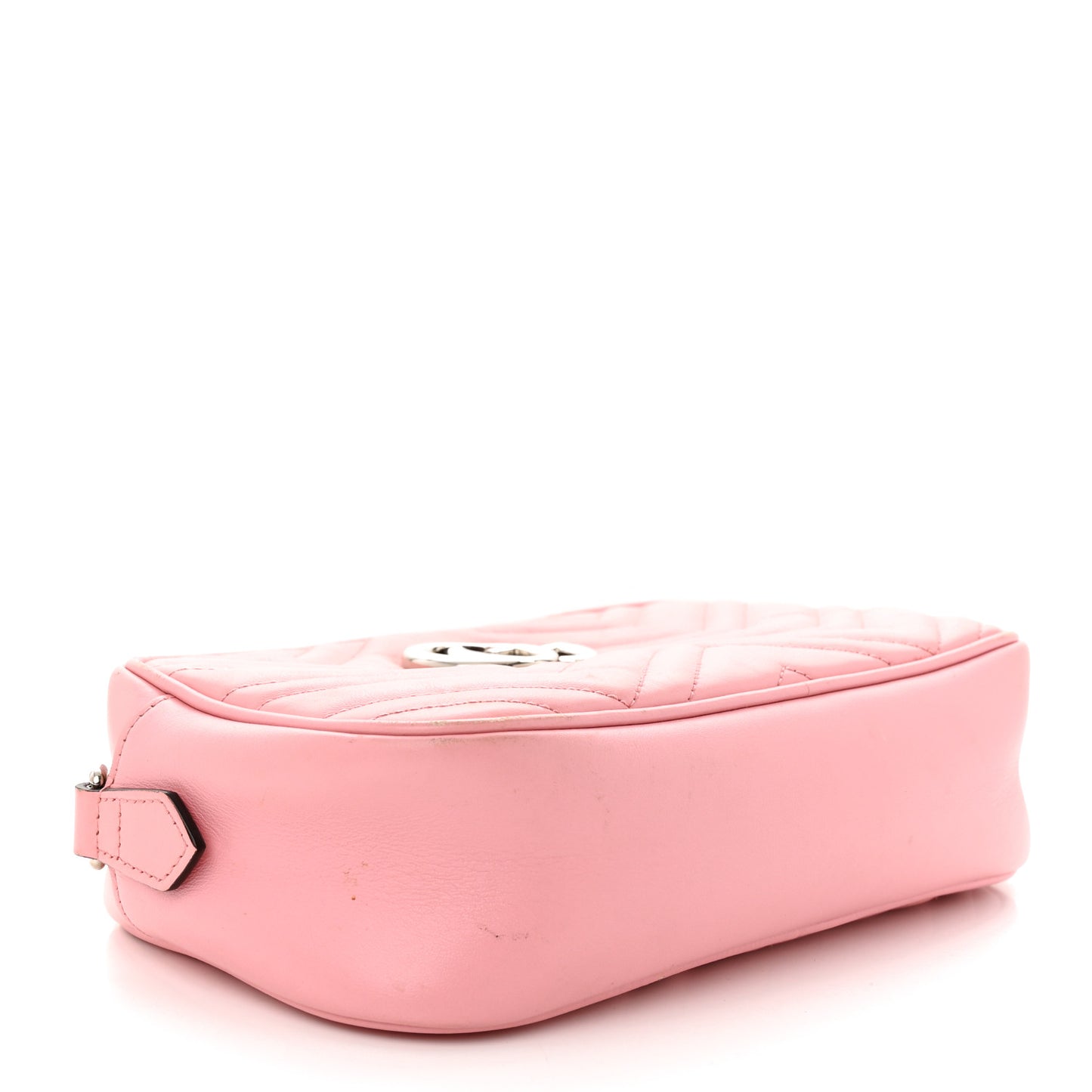 Calfskin Matelasse Small GG Marmont Chain Shoulder Bag Wild Rose