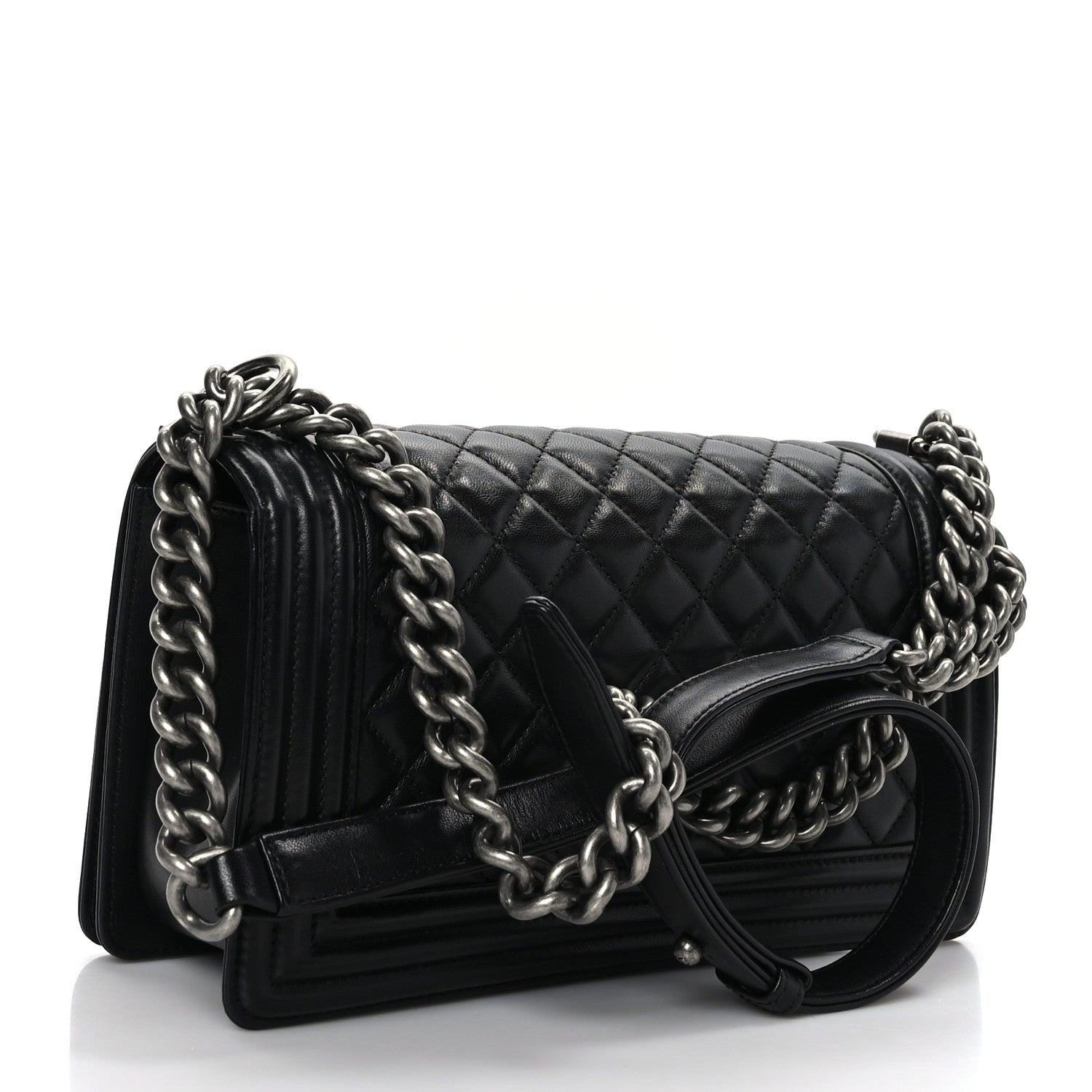 Chanel Calfskin Quilted Medium Boy Flap Black 3 of 9