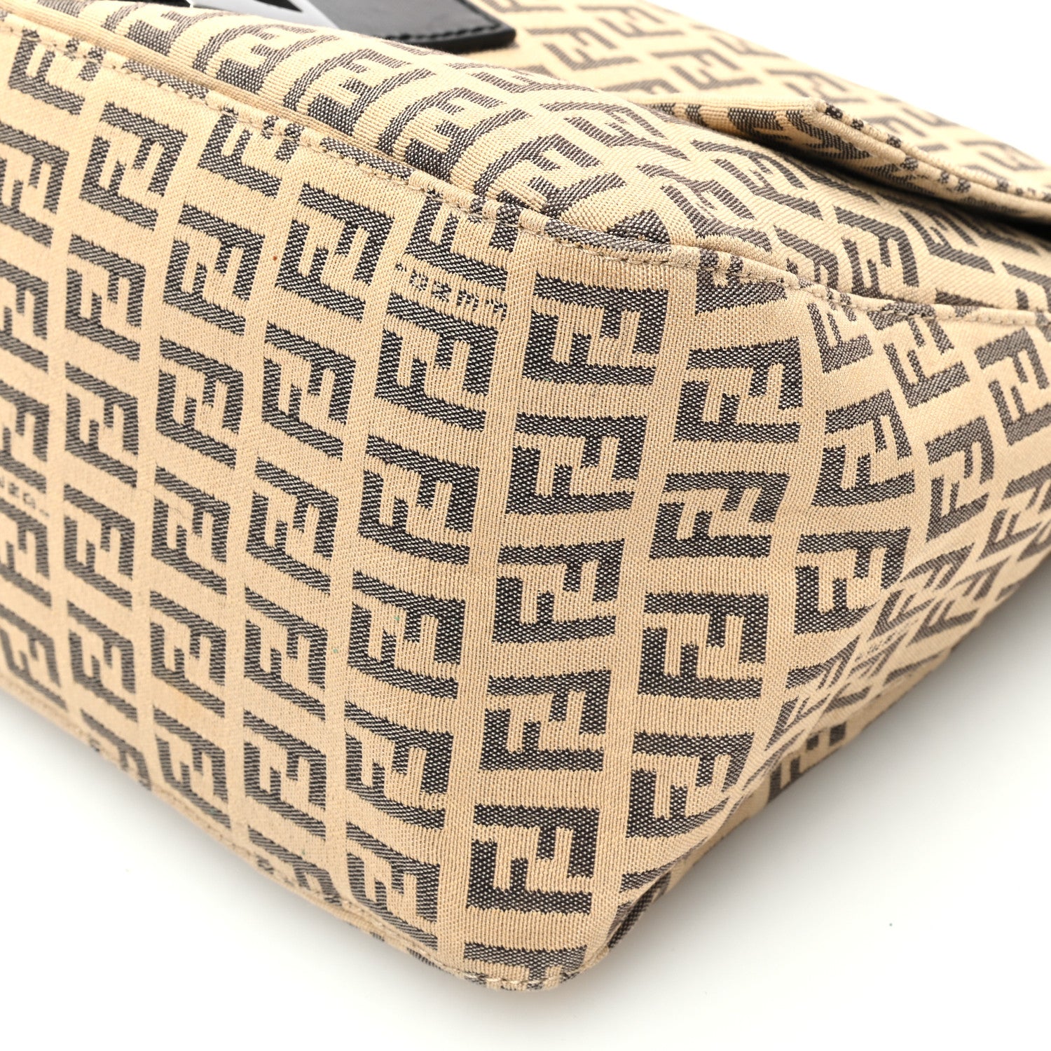 Fendi Zucchino Mama Baguette Mogano Panna Testa di Moro 9 of 10