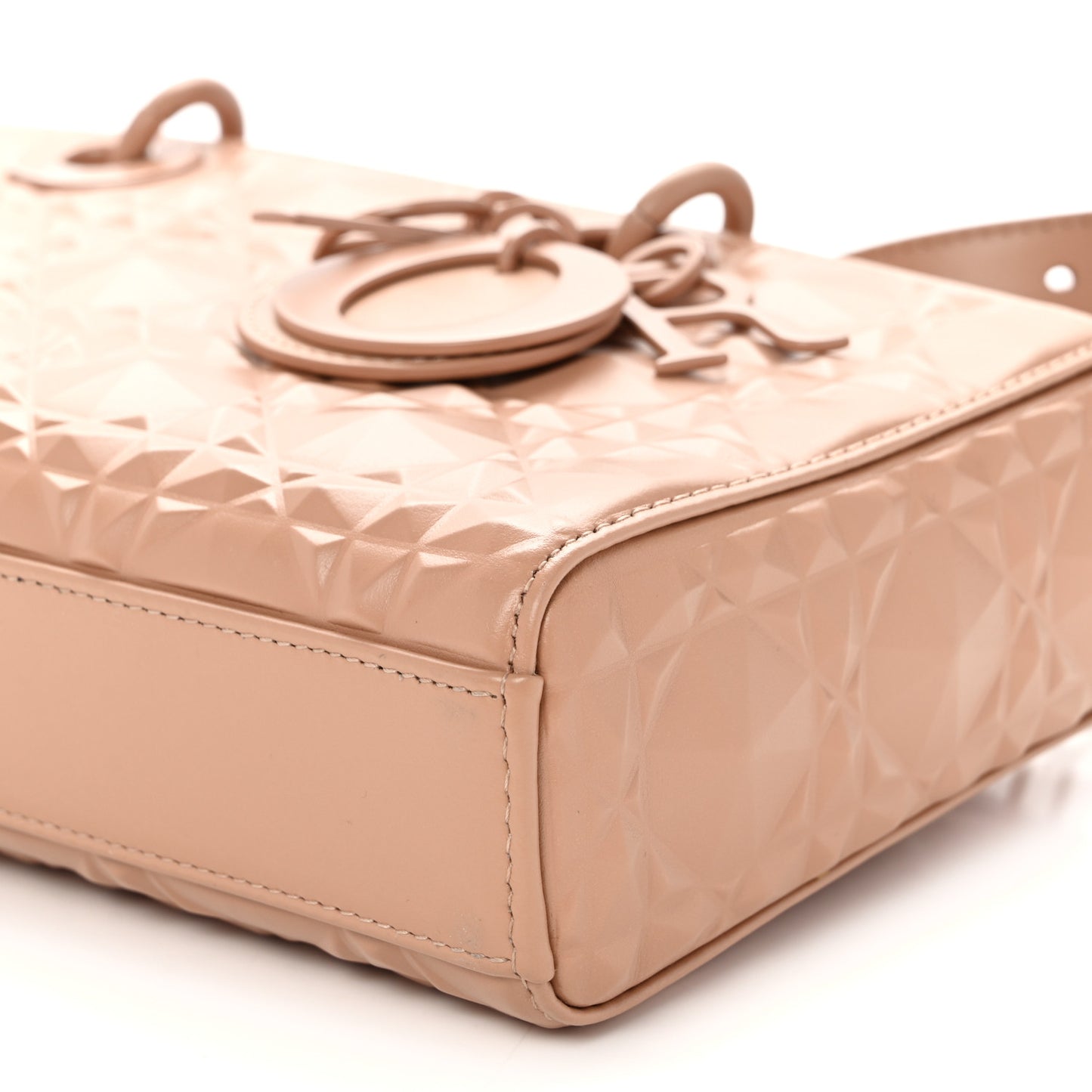 Calfskin Cannage Diamond Medium Lady D-Joy Rose Des Vents
