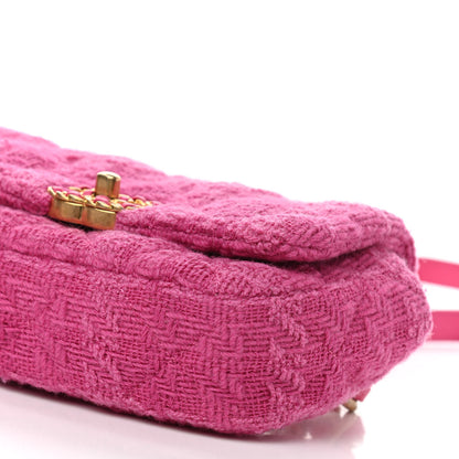 Chanel Tweed Quilted Chanel 19 Waist Bag Pink 10 of 11