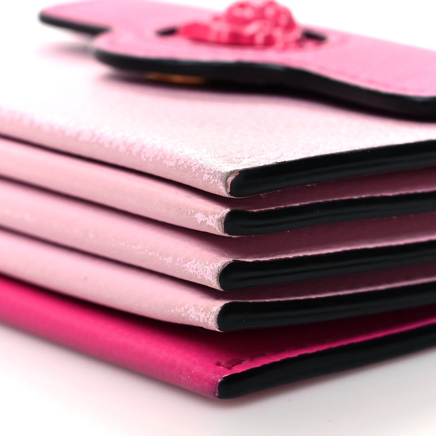 Versace Grained Calfskin Medusa Card Holder Fuchsia Light Pink 9 of 12