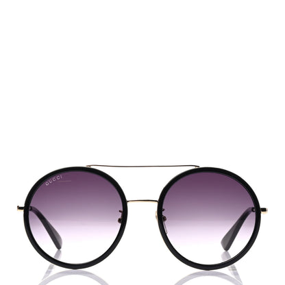 Gucci Metal Round Frame Sunglasses GG0061S Black 2 of 8