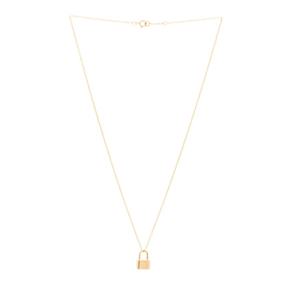 Tiffany 18K Yellow Gold 1837 Padlock Pendant Necklace 3 of 5