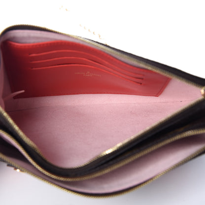 Louis Vuitton Monogram Blooming Flowers Double Zip Pochette 6 of 9