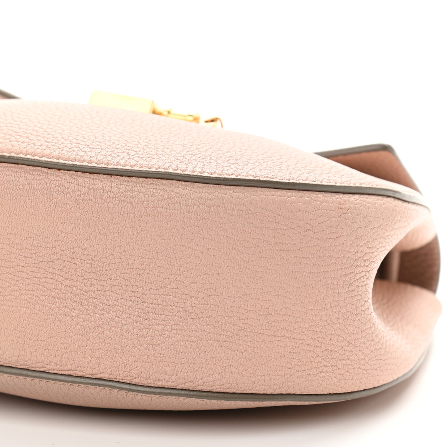 Grained Lambskin Drew Shoulder Bag Cement Pink