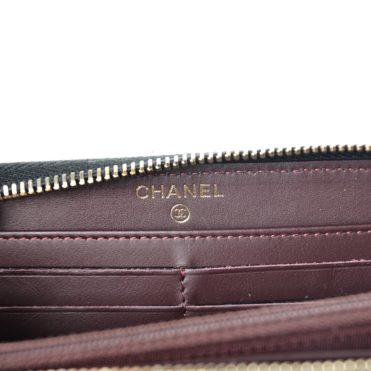 Chanel Caviar Quilted Large Gusset Zip Around Wallet Black 6 of 9