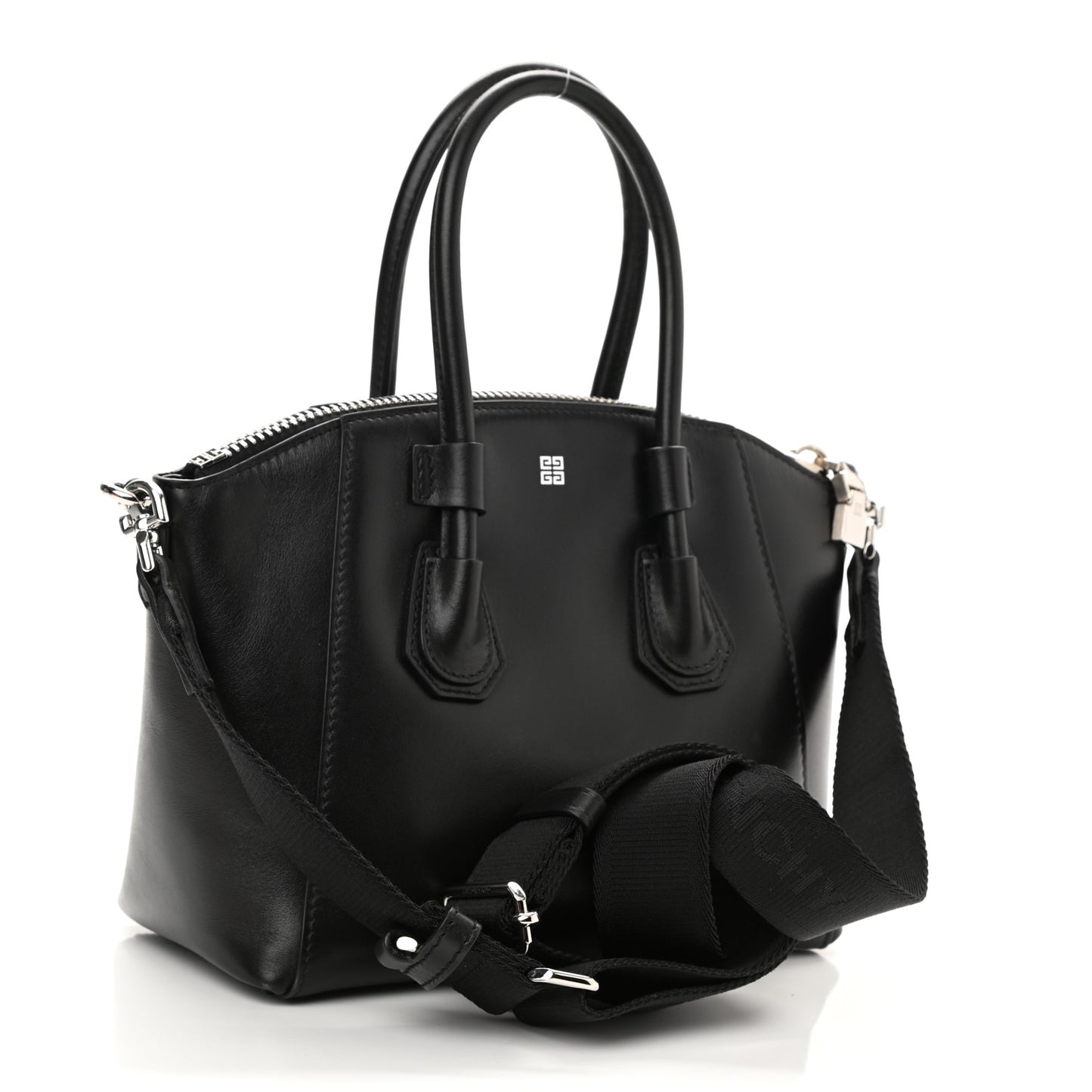 Box Calfskin Mini Sport Antigona Top Handle Bag Black