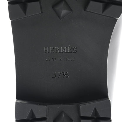 Hermes Calfskin Womens Faubourg Loafers 37.5 Black 6 of 10