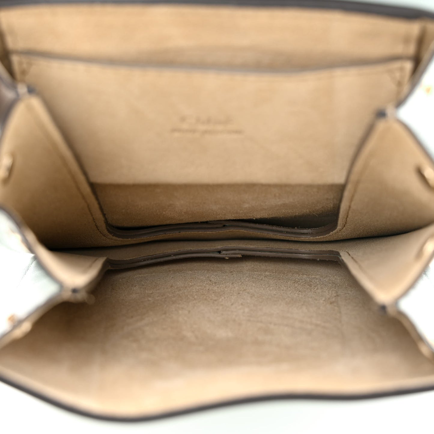 Suede Calfskin Mini Faye Bracelet Bag Airy Grey