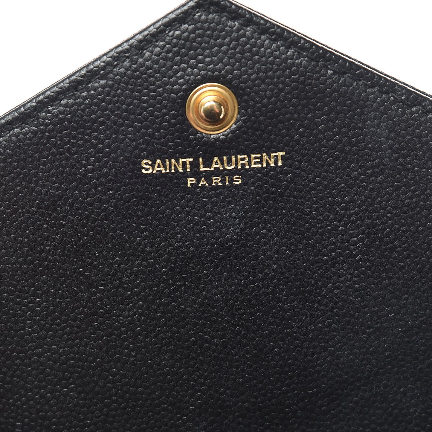 Grain De Poudre Matelasse Chevron Monogram Chain Wallet Black