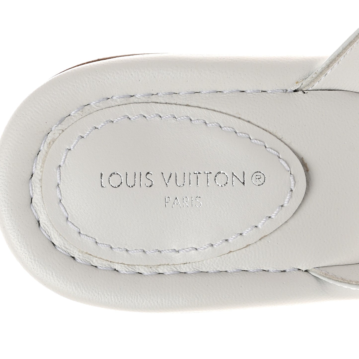 Calfskin Signature Thong Sandal 37.5 White