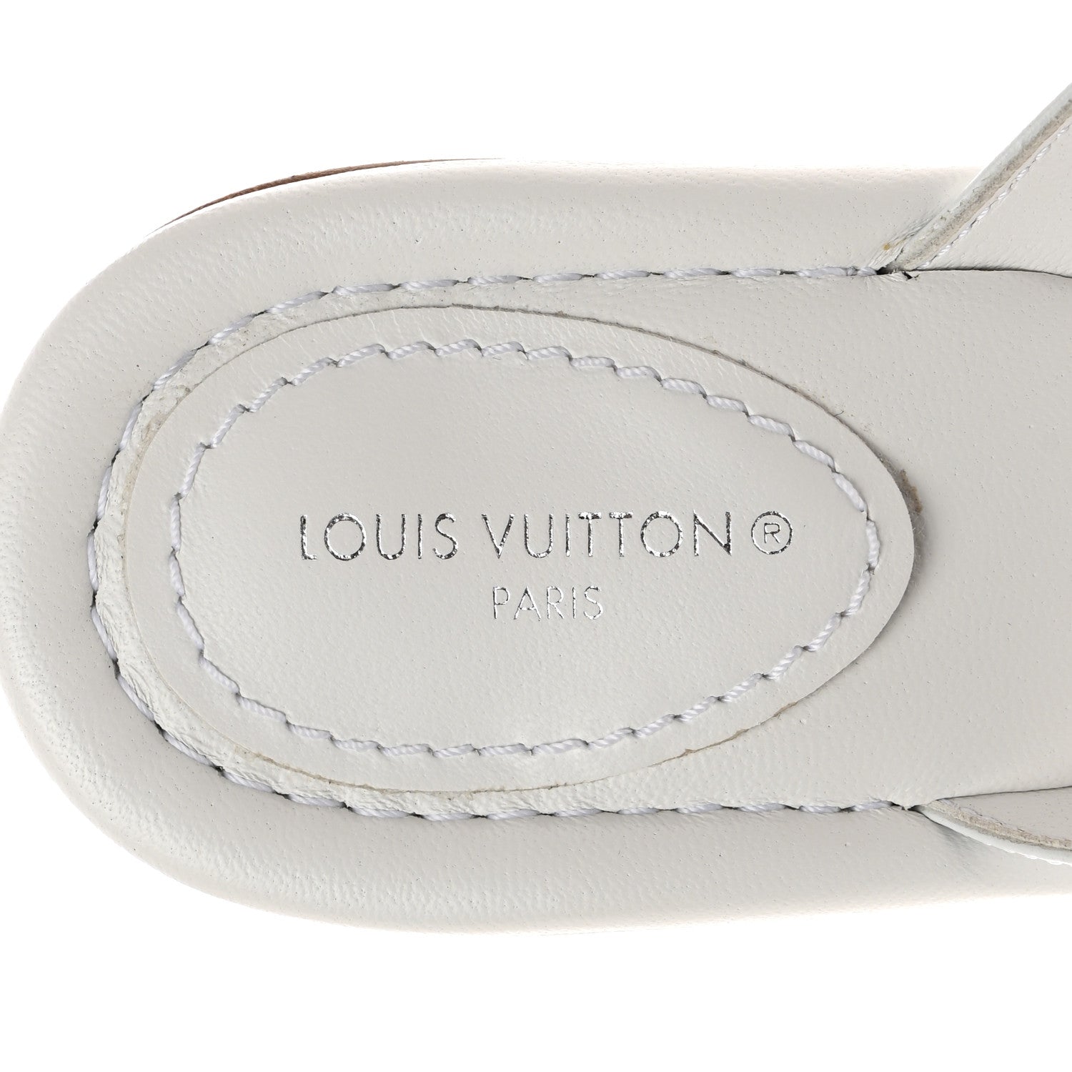 Louis Vuitton Calfskin Signature Thong Sandal 37.5 White 7 of 11