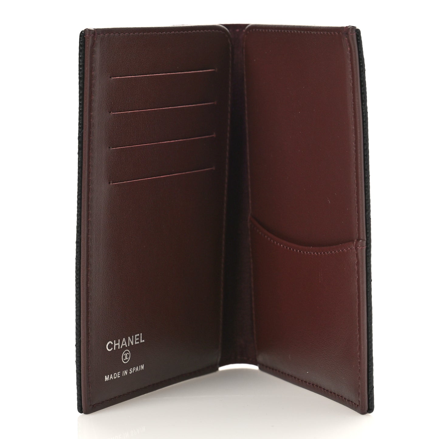 Caviar Quilted Passport Holder Black