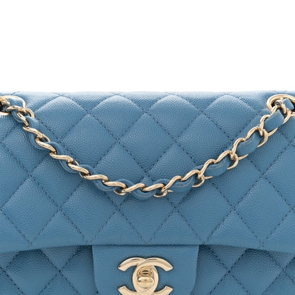 Chanel Caviar Quilted Small Double Flap Blue 8 of 11